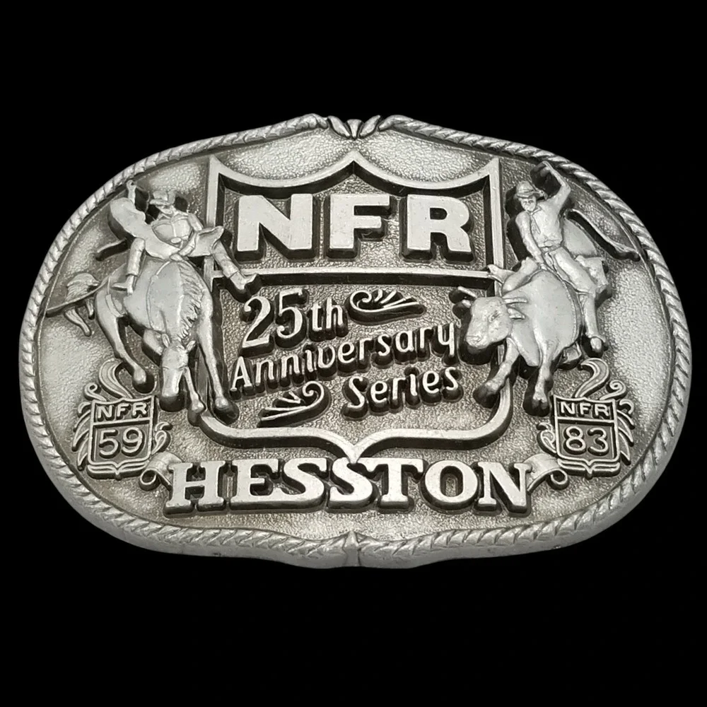 NFR HESSTON 25th Anniversary Series Rodeo Belt Buckle Limited Edition 1959‎ 1983